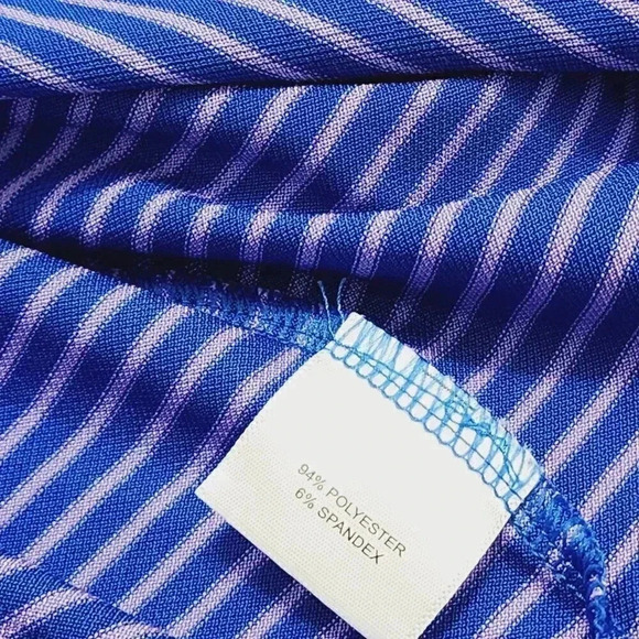 Peter Millar Summer Comfort Men's L Polo Golf Shirt Striped 2277C - Picture 6 of 7